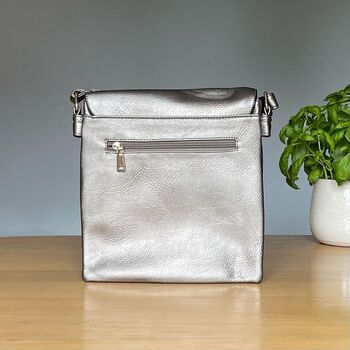 Cross Body Bag With Tassel In Silver Grey, 2 of 2