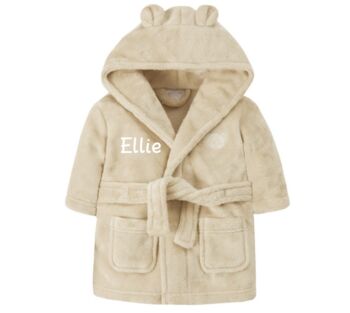 Personalised Baby And Toddler Dressing Gown – Embroidered Name In Eight Colours, 7 of 8