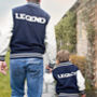 Dad And Child Personalised Varsity Jacket Set, thumbnail 1 of 11