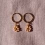 Daisy Beaded Earrings On Gold Plated Hoops, thumbnail 3 of 12