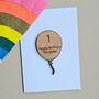 'One Happy Birthday Daughter' Balloon Token And Card, thumbnail 1 of 2