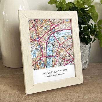 Personalised UK Map Print With Limewash Frame, 7 of 10