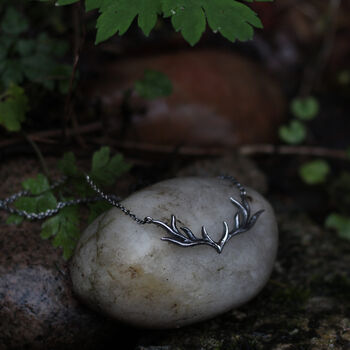 My Deer Wilderness Oxidised Sterling Silver Necklace, 5 of 6