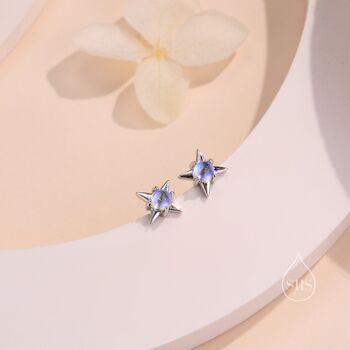 Delicate Starburst Stud Earrings, 5 of 11