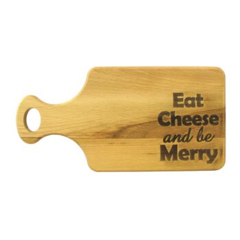 Eat Cheese And Be Merry Engraved Cheese Platter, 2 of 2