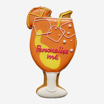 Personalised Aperol Spritz Summer Cocktail Biscuit, 3 of 4