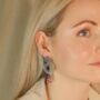 Indian Boho Oxidised Drop Ethnic Jhumkis Earrings, thumbnail 2 of 12