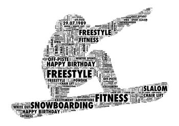 Snow Boarder Personalised Print, 2 of 2