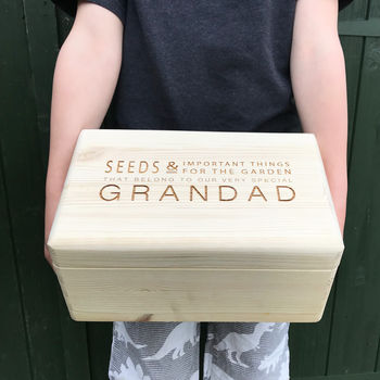Personalised Gardening And Seed Box, 2 of 4