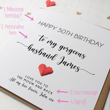 Personalised Birthday Card For Husband, 2 of 6