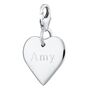 Engraved Sterling Silver Medium Heart Charm, thumbnail 4 of 7