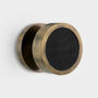Round Brass And Leather Internal Door Knobs, thumbnail 9 of 12