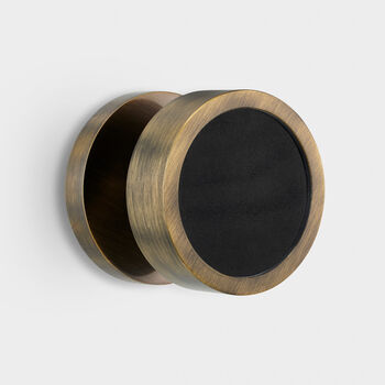 Round Brass And Leather Internal Door Knobs, 9 of 12