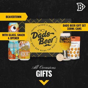 Father's Day Beavertown Craft Beer Gift Set With Glass, Snack And Opener, 2 of 4