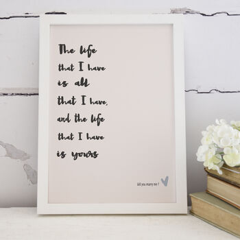 Normal Love Print The Life That I Have 