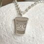 Pot Noodle Charm Sterling Silver Necklace, thumbnail 1 of 4
