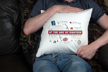 Personalised 18th Birthday Cushion Gift, 6 of 8