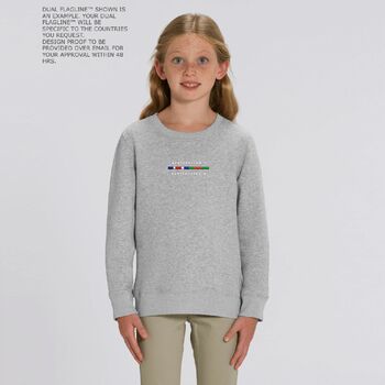 Dual Flag Organic Cotton Kid’s Sweatshirt, 4 of 9