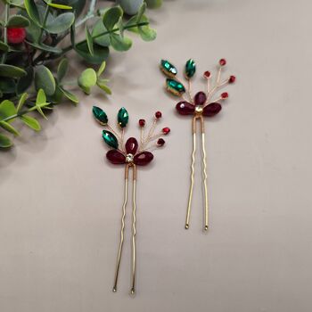 Christmas Hair Pin Set Of Two, 11 of 11