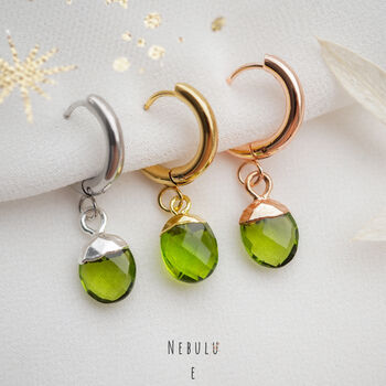 Peridot Hoop Earrings, 4 of 10