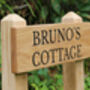 Wooden Engraved Directional Driveway Sign Pointing, thumbnail 10 of 12