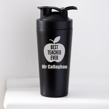 Personalised Best Teacher Ever Protein Shaker Bottle, 3 of 5