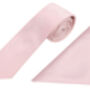 Mens Luxury Plain Pastel Pink Tie Gift Box Set, thumbnail 4 of 4