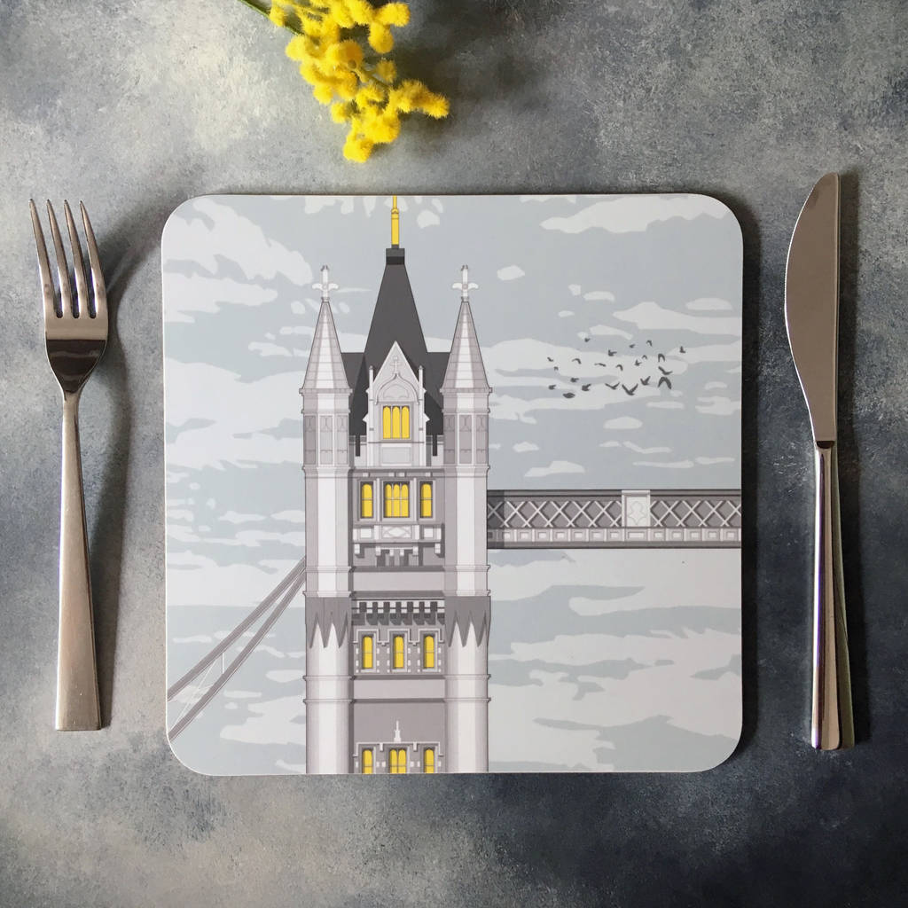 london landmarks set of four placemats by linescapes