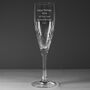 Personalised Message Cut Crystal Champagne Flute, thumbnail 2 of 5
