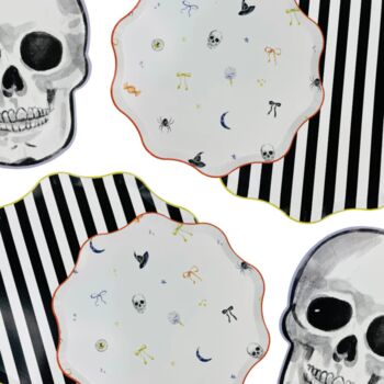 Halloween Patterned Small Party Plates X 12, 2 of 2