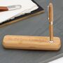 Personalised Bamboo Pen And Desk Pen Stand Gift Set, thumbnail 1 of 4