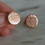 Hammered Solid Bronze Or Copper Cufflinks, thumbnail 5 of 11