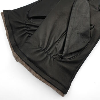 Denham. Men's Cashmere Lined Leather Touchscreen Gloves, 7 of 7