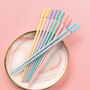 Five Pairs Cherry Blossom Fiberglass Chopsticks Gift, thumbnail 1 of 4