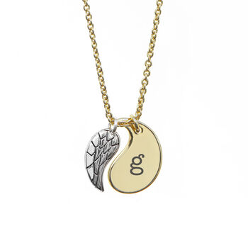 Personalised Gold Plated Angel Wing Necklace, 4 of 5