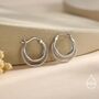 Sterling Silver Triple Hoop Effect Earrings, thumbnail 1 of 11