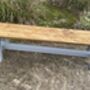 Reclaimed Dining Bench A Frame Legs Painted, thumbnail 3 of 8