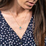 Barcelona March Birthstone Necklace Blue Topaz, thumbnail 2 of 5