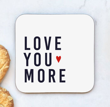 'Love You More' Red Greetings Card, 3 of 3