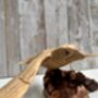Hand Carved Wooden Soaring Eagle Sculpture Ornament, thumbnail 6 of 12