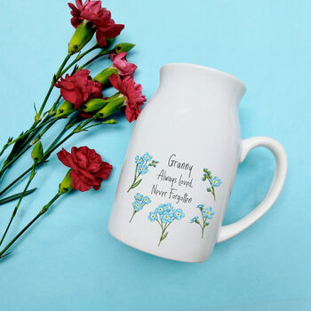 Forget Me Not Memorial Flower Jug, 3 of 7