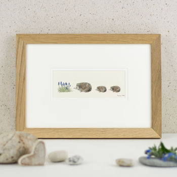 Hedgehogs Hand Finished Art Print, 2 of 4