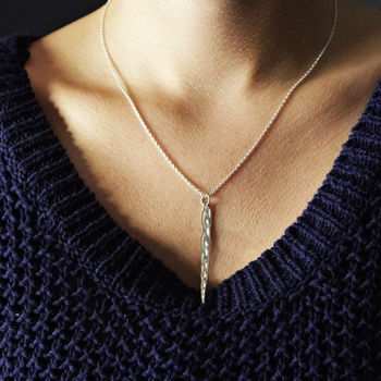 Handmade Unicorn Horn Sterling Silver Charm Necklace, 3 of 4