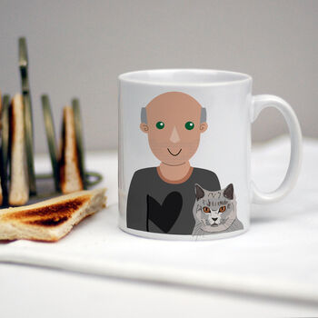 Personalised Cat Dad And His Moggy Mug, 3 of 12