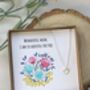 'Wonderful Mum' Silver Necklace Card, thumbnail 1 of 6