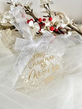 First Christmas As Mr And Mrs Ornament, 6 of 6