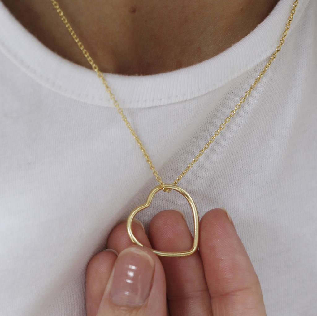 18k Gold Vermeil Love Heart Necklace By Holly Blake ...