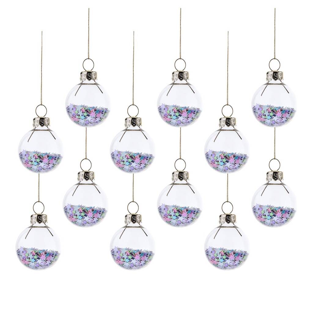 Pastel Stars Mini Bauble Set