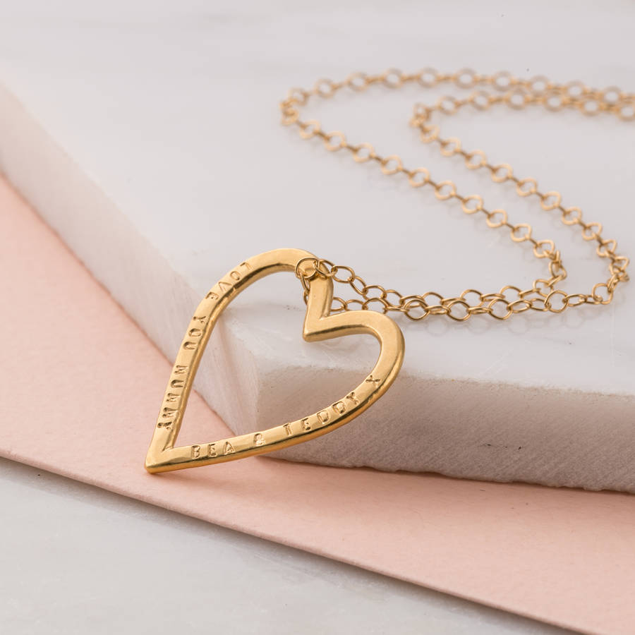 personalised heart necklace by posh totty designs | notonthehighstreet.com