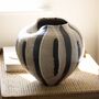 Brown Brushstroke Ceramic Vase, thumbnail 1 of 4
